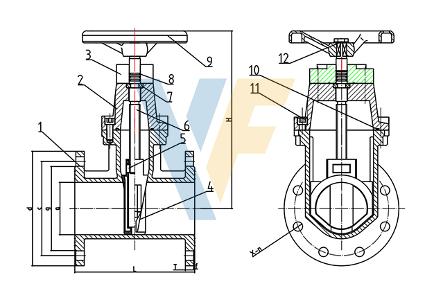 Задвижка AWWA C515/C509 250PSI